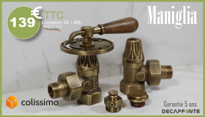 robinet radiateur fonte maniglia